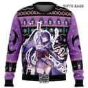 Black Purple Raiden Genshin Impact Ugly Christmas Sweater Black Purple Raiden Genshin Impact Ugly Christmas Sweater
