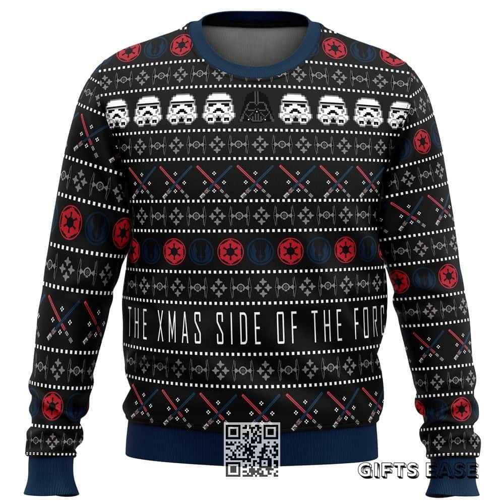 Star Wars Ugly Christmas Sweater The Xmas Side Of The Force Stormtrooper Star Wars Ugly Christmas Sweater The Xmas Side Of The Force Stormtrooper