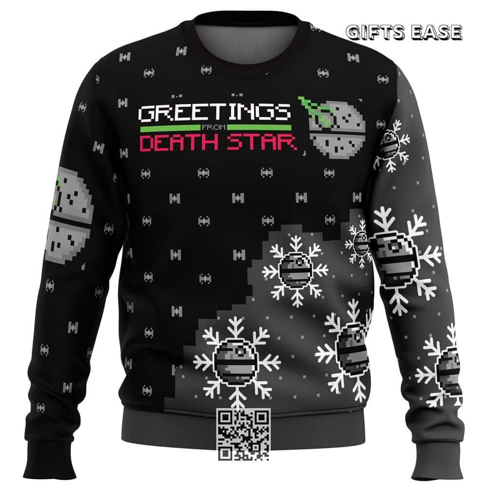 Star Wars Ugly Christmas Sweater Greetings From Death Star Star Wars Ugly Christmas Sweater Greetings From Death Star