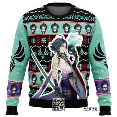 Xiao Genshin Impact Ugly Christmas Sweater Xmas Pattern