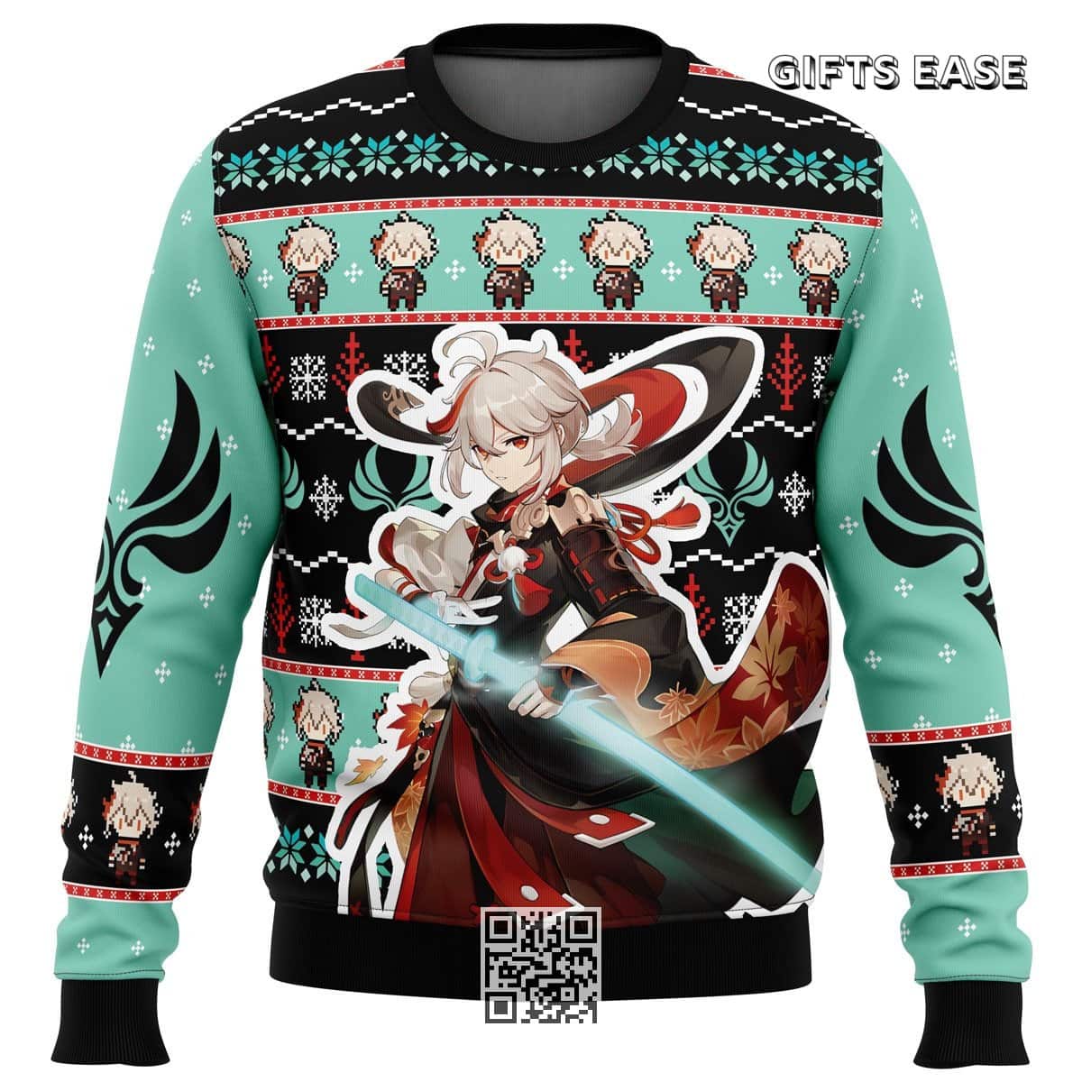 Kazuha Genshin Impact Ugly Christmas Sweater Xmas Pattern Kazuha Genshin Impact Ugly Christmas Sweater Xmas Pattern