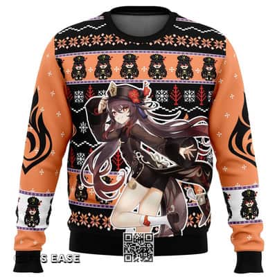 Hu Tao Genshin Impact Ugly Christmas Sweater Xmas Pattern