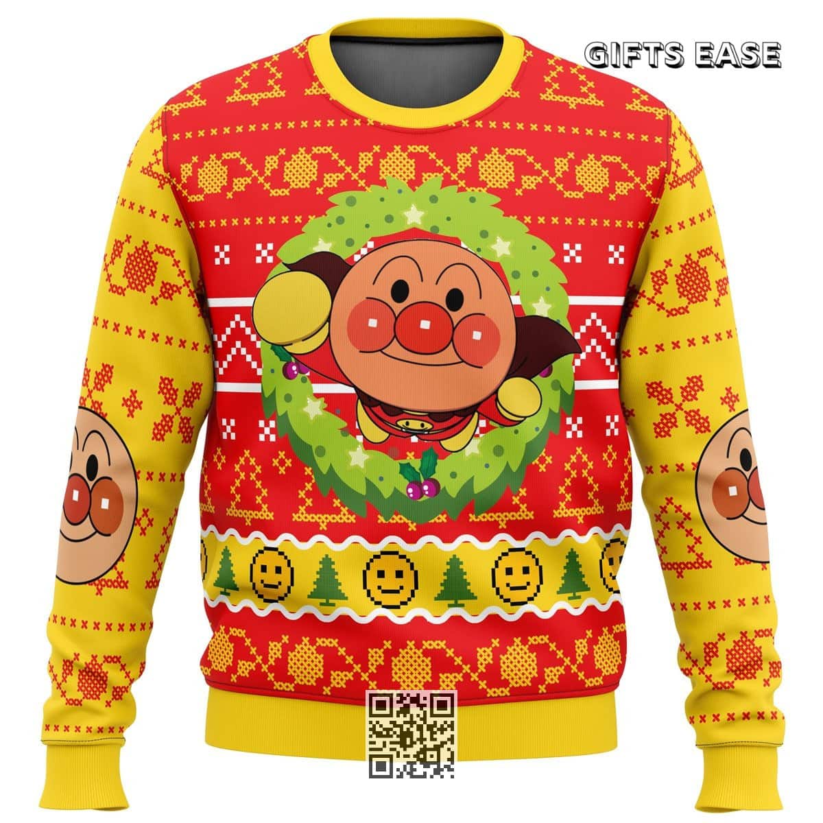 Cute Anpanman Ugly Christmas Sweater Cute Anpanman Ugly Christmas Sweater