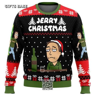 Rick And Morty Ugly Christmas Sweater Jerry Christmas