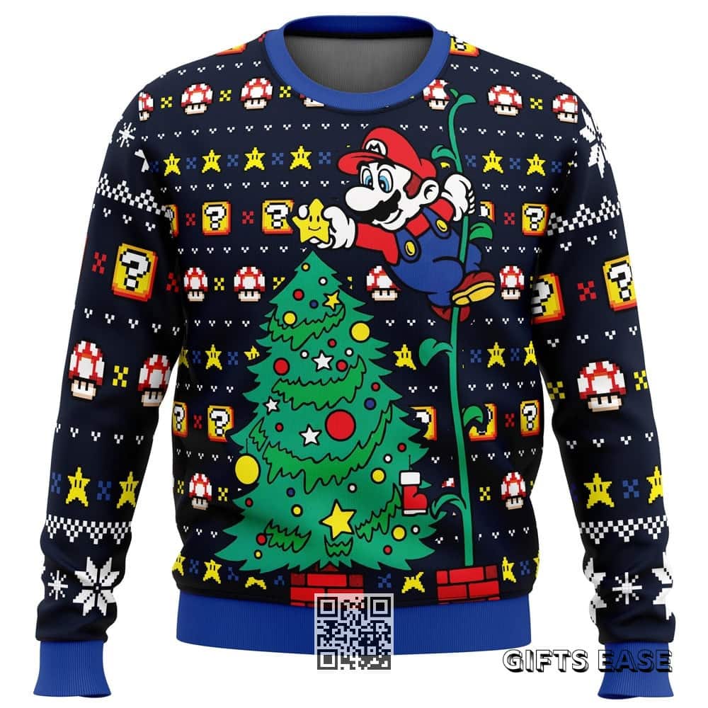 Cool Super Mario Bros Ugly Christmas Sweater Xmas Tree Cool Super Mario Bros Ugly Christmas Sweater Xmas Tree