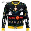 Wolverine Marvel Ugly Christmas Sweater Merry Xmas