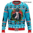 Aki Chainsaw Man Ugly Christmas Sweater Snowflake Aki Chainsaw Man Ugly Christmas Sweater Snowflake
