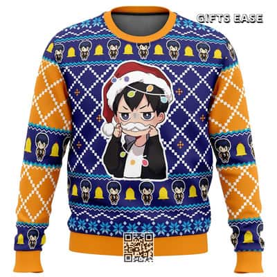 Santa Tobio Haikyuu Ugly Christmas Sweater Snowflake Pattern