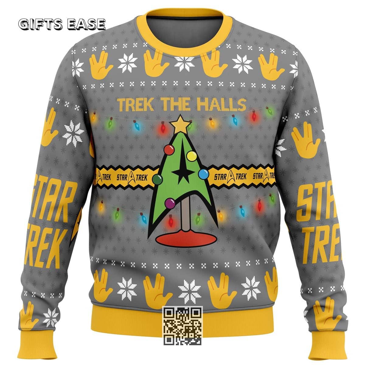 Star Trek Ugly Christmas Sweater Trek The Halls Star Trek Ugly Christmas Sweater Trek The Halls
