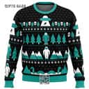 Paranormal Alien Ugly Christmas Sweater Snowflake Pine Tree Pattern Paranormal Alien Ugly Christmas Sweater Snowflake Pine Tree Pattern