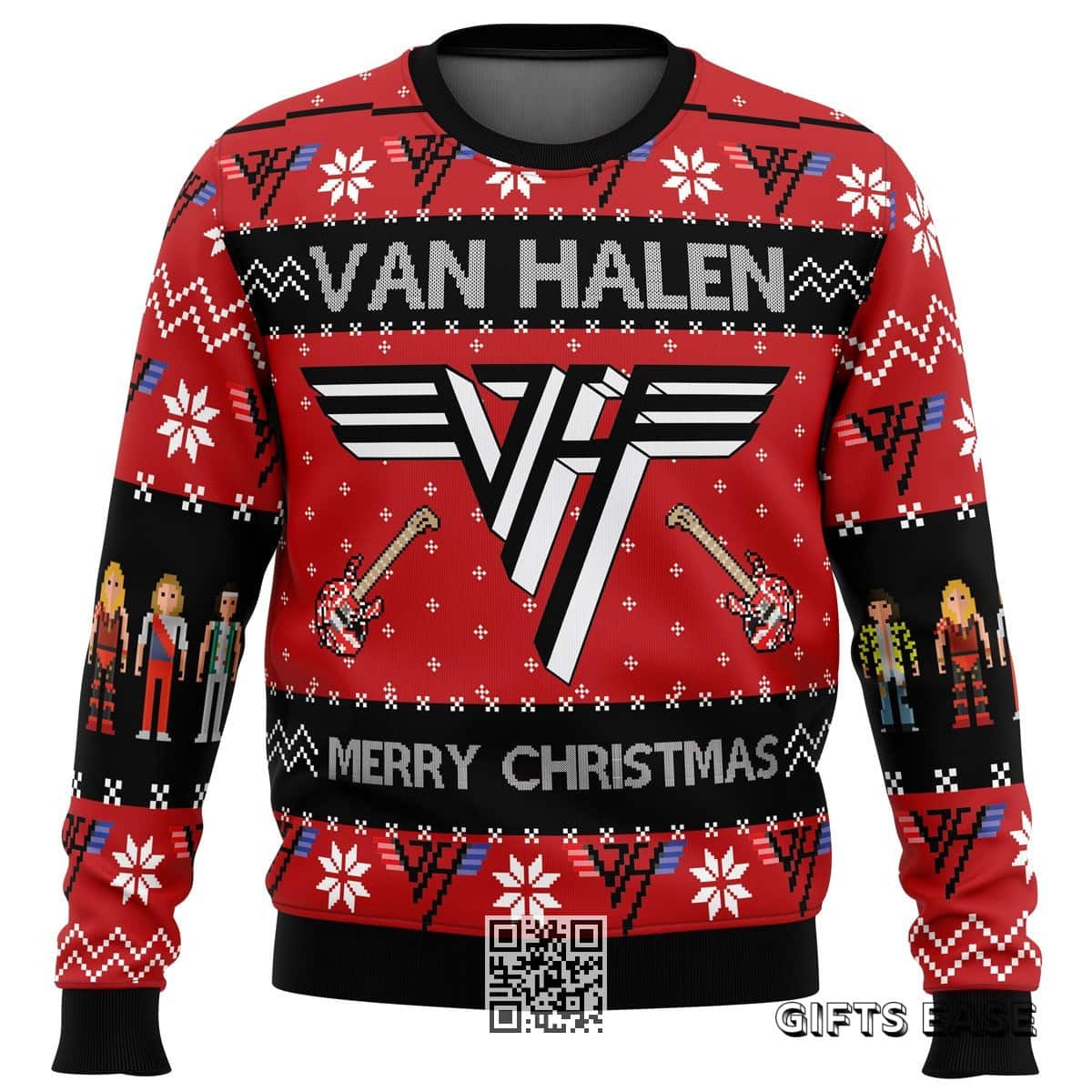 Van Halen Ugly Christmas Sweater Merry Christmas Van Halen Ugly Christmas Sweater Merry Christmas