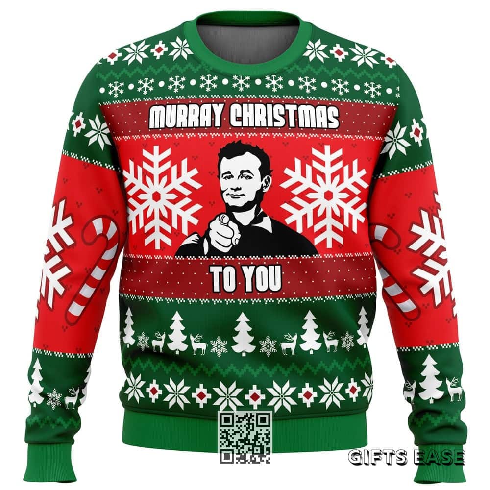 Bill Murray Ugly Christmas Sweater Murray Christmas To You Bill Murray Ugly Christmas Sweater Murray Christmas To You