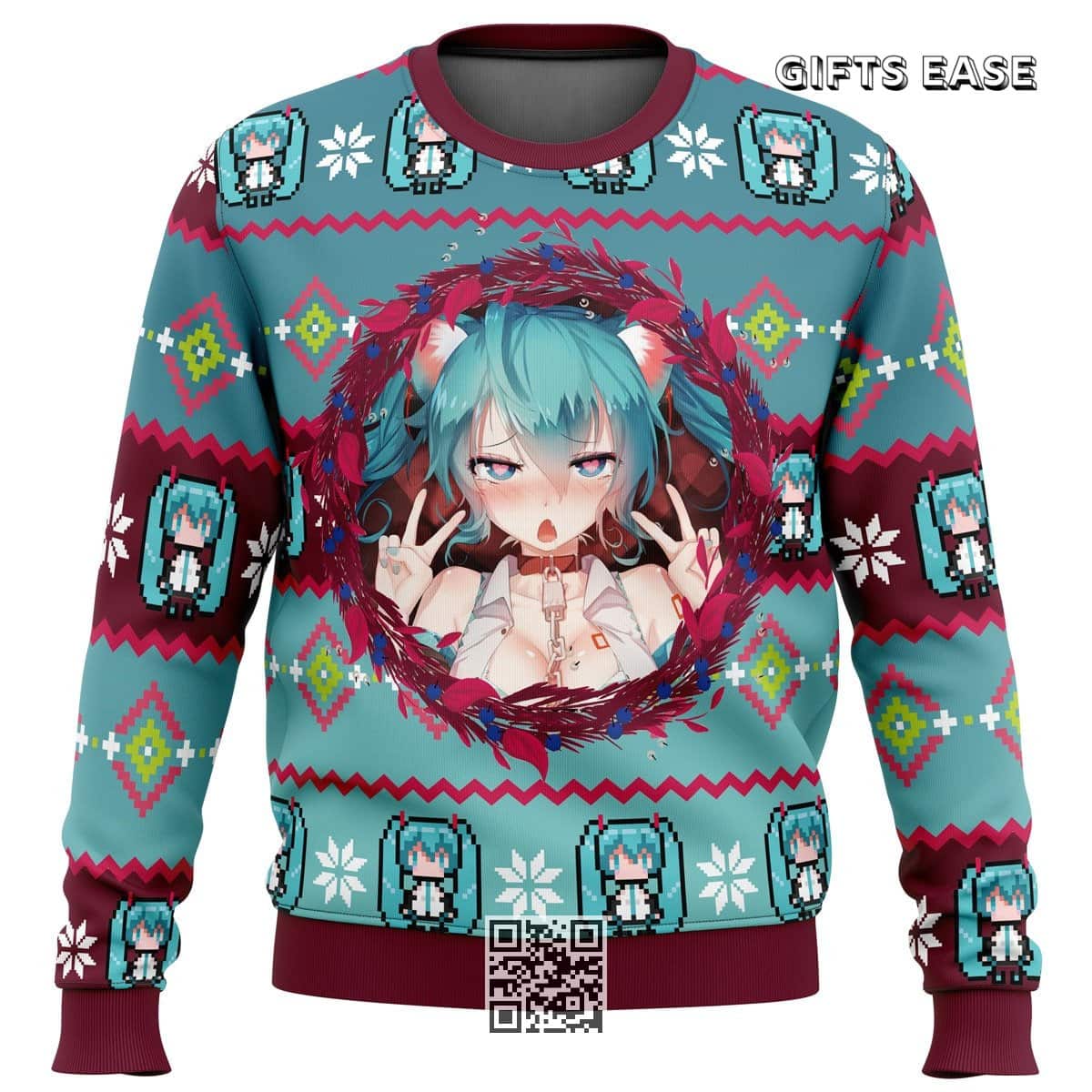Hatsune Miku Ugly Christmas Sweater Winter Gift Hatsune Miku Ugly Christmas Sweater Winter Gift
