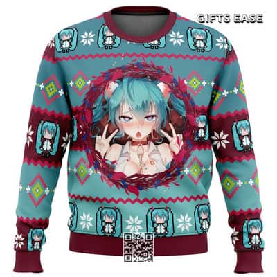 Hatsune Miku Ugly Christmas Sweater Winter Gift