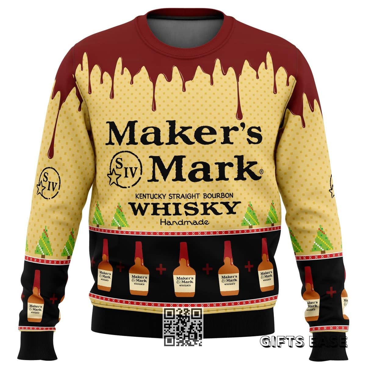 Maker’s Mark Whisky Ugly Christmas Sweater Kentucky Straight Bourbon Maker’s Mark Whisky Ugly Christmas Sweater Kentucky Straight Bourbon