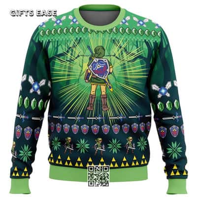 Green Link Legend Of Zelda Ugly Christmas Sweater