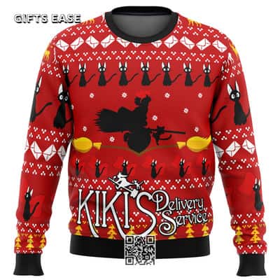 Kiki&rsquo;s Delivery Service Ugly Christmas Sweater Studio Ghibli
