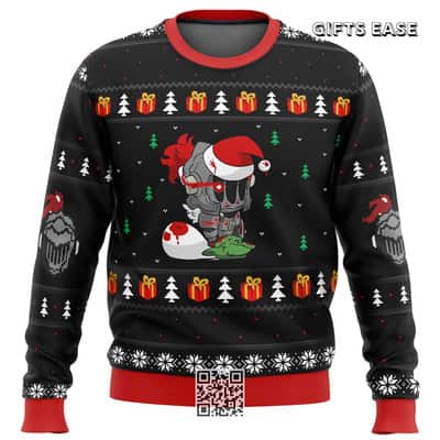 Black Red Goblin Slayer Ugly Christmas Sweater