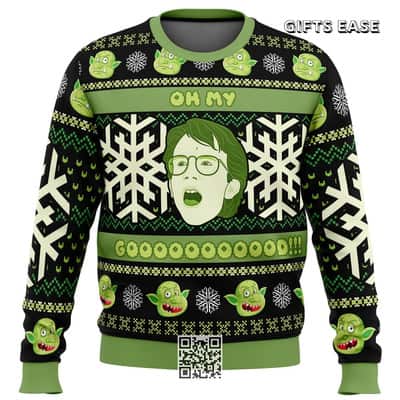 OMG Troll 2 Ugly Christmas Sweater Snowflake Pattern