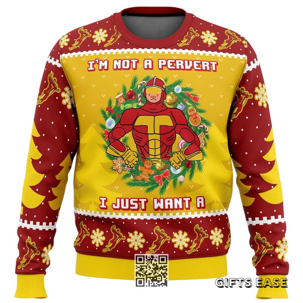 I’m Not A Pervert I Just Want A Turbo Man Ugly Christmas Sweater I’m Not A Pervert I Just Want A Turbo Man Ugly Christmas Sweater