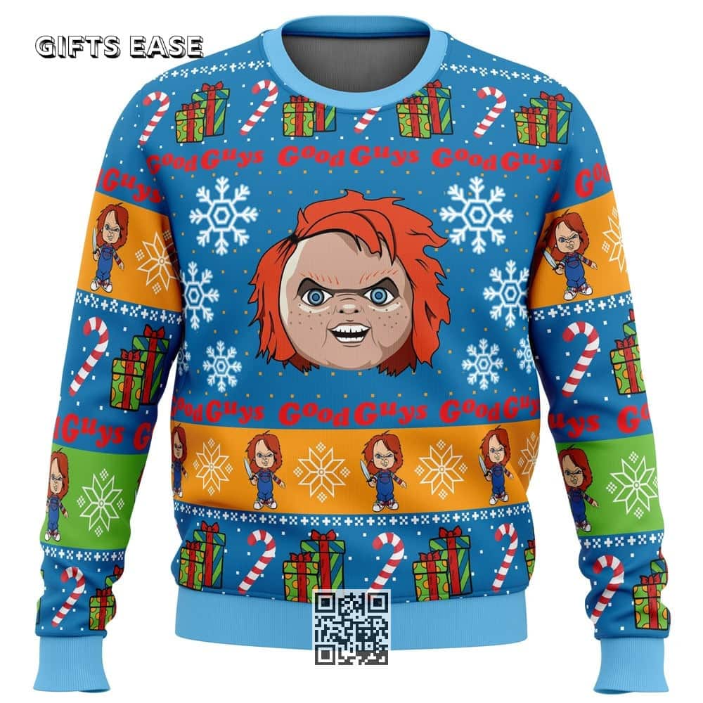 Chucky Ugly Christmas Sweater Good Guys Xmas Pattern Chucky Ugly Christmas Sweater Good Guys Xmas Pattern