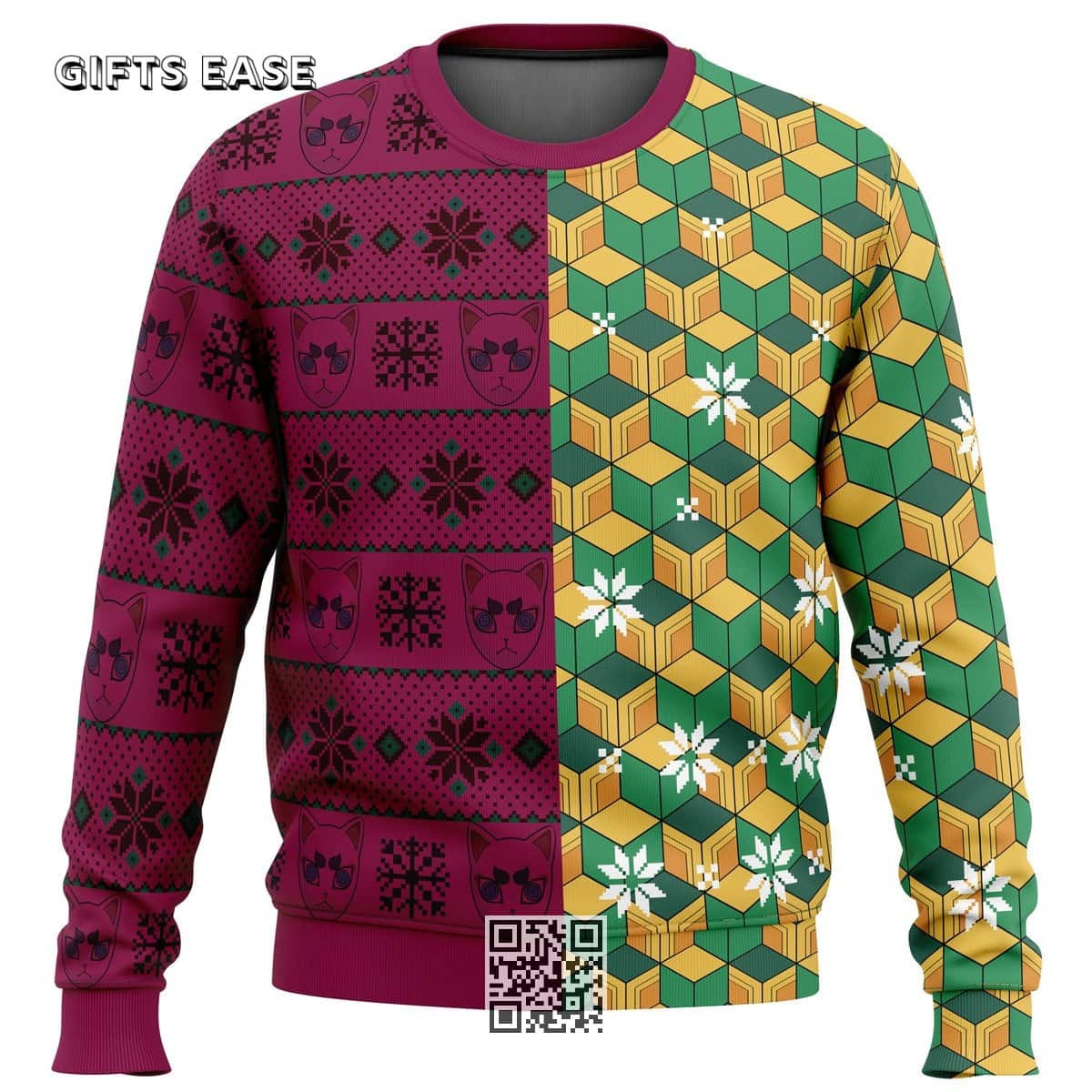 Giyu Tomioka Demon Slayer Ugly Christmas Sweater Winter Gift Giyu Tomioka Demon Slayer Ugly Christmas Sweater Winter Gift