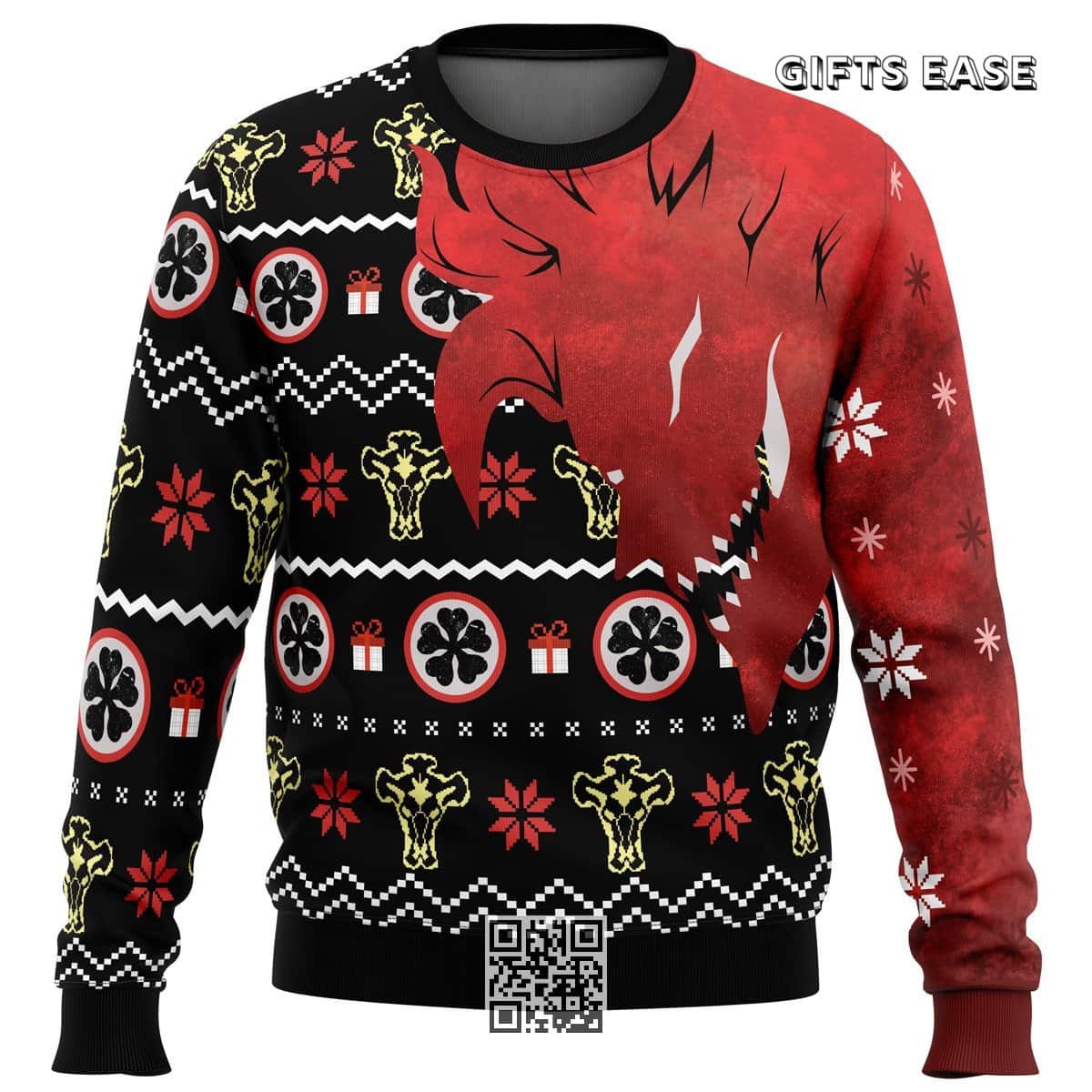 Asta Demon Black Clover Ugly Christmas Sweater Xmas Pattern Asta Demon Black Clover Ugly Christmas Sweater Xmas Pattern