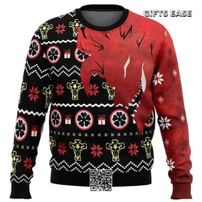 Asta Demon Black Clover Ugly Christmas Sweater Xmas Pattern