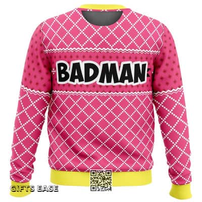 Pink Badman Dragon Ball Z Ugly Christmas Sweater Winter Gift