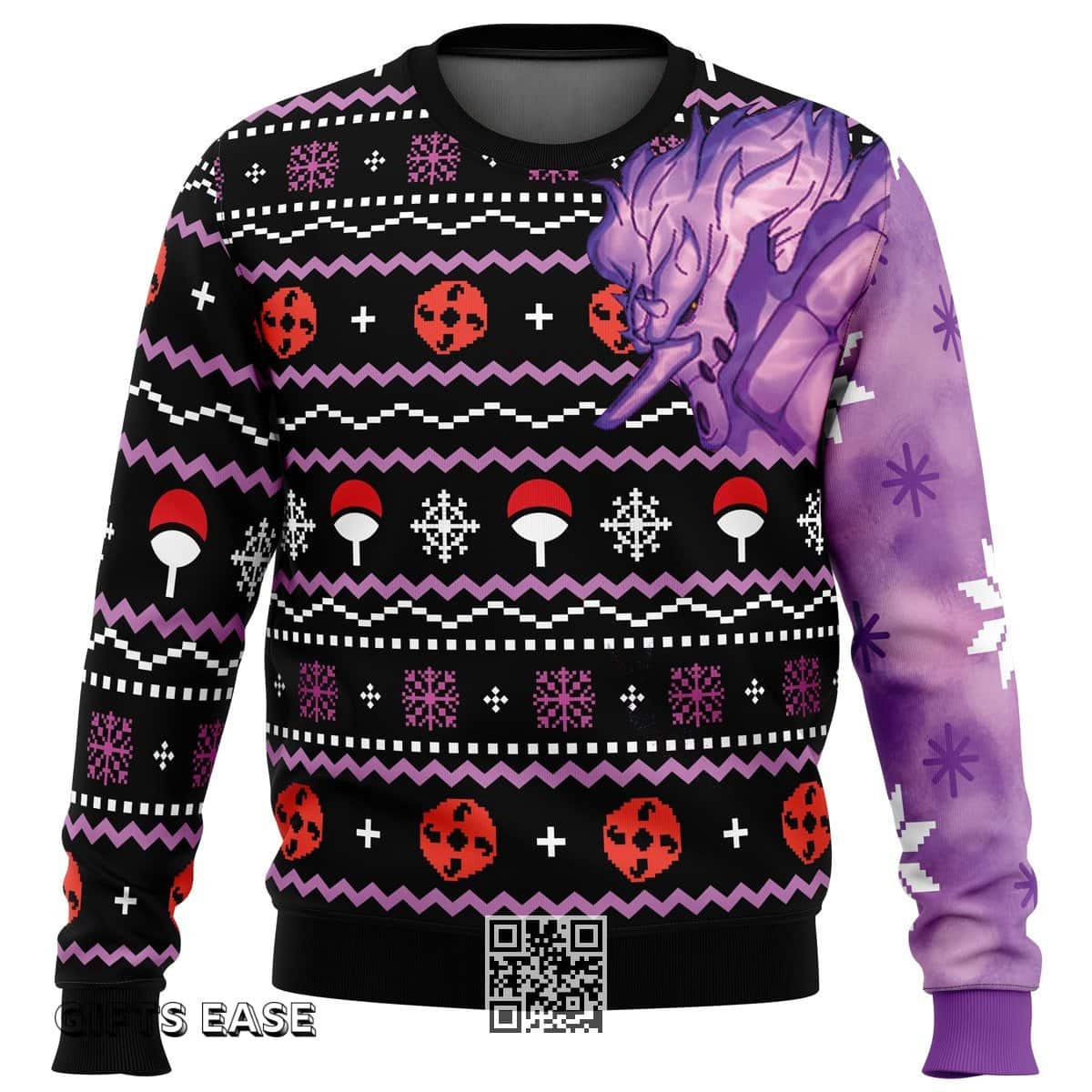 Sasuke Susanoo Naruto Ugly Christmas Sweater Snowflake Sasuke Susanoo Naruto Ugly Christmas Sweater Snowflake