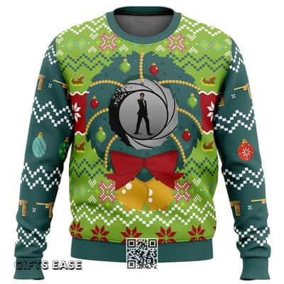 Green Golden Eye Ugly Christmas Sweater