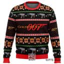 Golden Eye Ugly Christmas Sweater Snowflake Pattern Golden Eye Ugly Christmas Sweater Snowflake Pattern