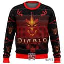 Black Red Diablo 3 Ugly Christmas Sweater