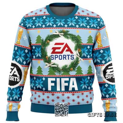 EA Sports FIFA Ugly Christmas Sweater Snowflake Pattern