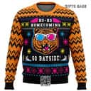 Saved By The Bell Ugly Christmas Sweater Ho-Ho Homecoming Go Bayside