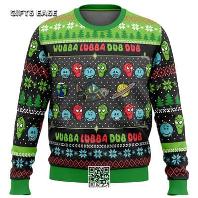 Rick And Morty Ugly Christmas Sweater Wubba Lubba