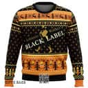 Johnnie Walker Black Label Ugly Christmas Sweater Winter Gift