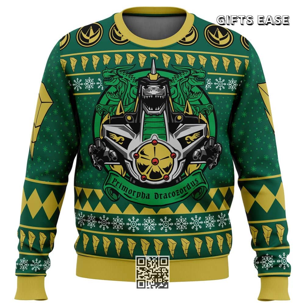Dragonzord Power Rangers Ugly Christmas Sweater Primorpha Dracozordus Dragonzord Power Rangers Ugly Christmas Sweater Primorpha Dracozordus
