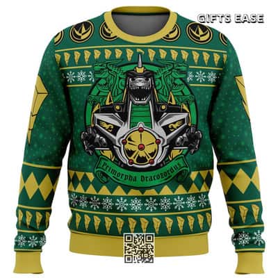 Dragonzord Power Rangers Ugly Christmas Sweater Primorpha Dracozordus
