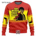 Pulp Fiction Ugly Christmas Sweater Merry Xmas Again Pulp Fiction Ugly Christmas Sweater Merry Xmas Again