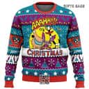 Aaahh Real Monsters Nickelodeon Ugly Christmas Sweater Krumm Ickis Oblina Aaahh Real Monsters Nickelodeon Ugly Christmas Sweater Krumm Ickis Oblina