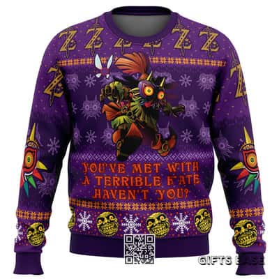 Purple The Legend Of Zelda Ugly Christmas Sweater You've Met With A Terrible Fate Haven't You