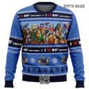 Blue I Love The 80s Cartoons Ugly Christmas Sweater