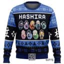 Chibi Hashira Demon Slayer Ugly Christmas Sweater Snowflake Pattern Chibi Hashira Demon Slayer Ugly Christmas Sweater Snowflake Pattern