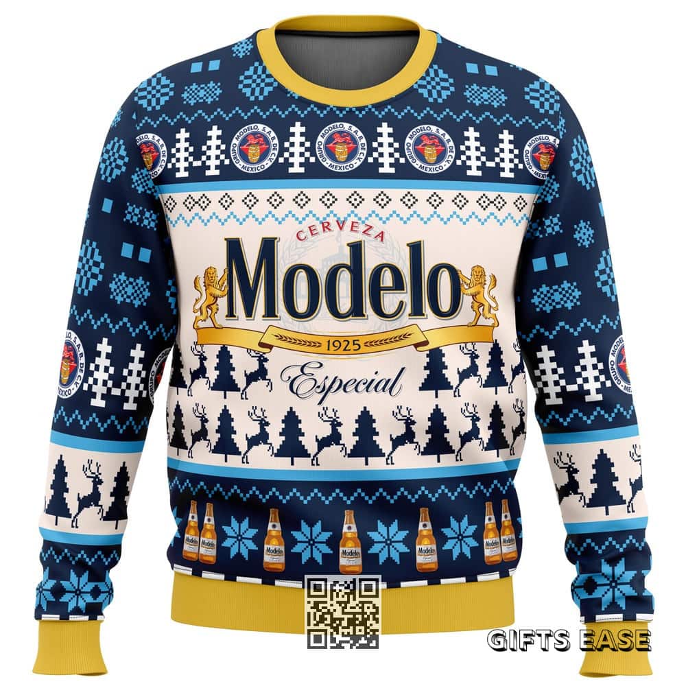 Modelo Especial Beer Ugly Christmas Sweater Xmas Pattern Modelo Especial Beer Ugly Christmas Sweater Xmas Pattern