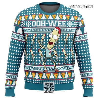 Mr Poopybutthole Rick And Morty Ugly Christmas Sweater Ohh Wee