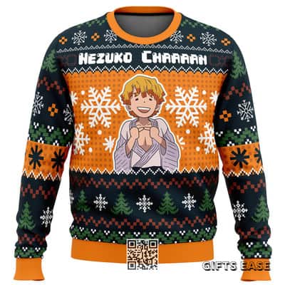 Nezuko Chaaaan Demon Slayer Ugly Christmas Sweater Xmas Pattern