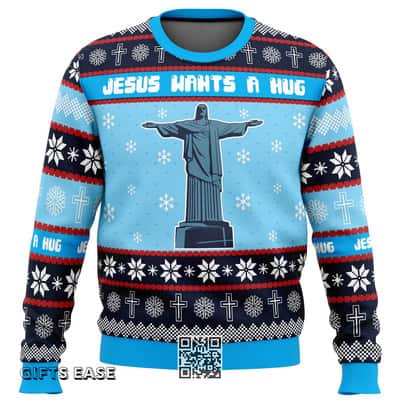 Hellsing Ugly Christmas Sweater Jesus Wants A Hug