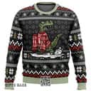 Wrong Size Dinosaurs Ugly Christmas Sweater Snowflake Pattern