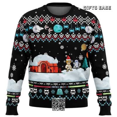 Black A New Christmas Star Wars Ugly Christmas Sweater